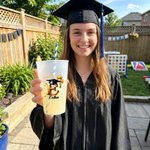 Personalized Graduation Cap Initial Set of 10 Disposable Frosted Plastic Cups with Year Name Celebration Graduation Party Favor for Graduates