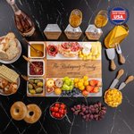 Personalized Engraved Name Date Acacia Marble Cutting Board Coaster Set with Ceramic Bowl Wooden Spoon Ship from USA Housewarming Gift for Family