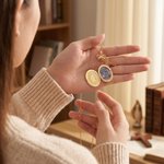 Personalisierte Jungfrau Maria Foto Kreuz Medaillon Halskette mit Bogen Exquisite Schmuck Taufe Geburtstag Geschenk für Frauen Christen
