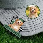 Personalized Multi-Color 1-4 Pet Photos Golf Hat Clip with Name Daily Use Birthday Gift for Golf Enthusiasts Pet Owners