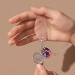 Personalisierte Jungfrau Maria Foto Kreuz Medaillon Halskette mit Bogen Exquisite Schmuck Taufe Geburtstag Geschenk für Frauen Christen