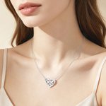 Personalised Intertwined Heart Pendant Necklace with 1-5 Engraved Names Mother's Day Birthday Anniversary Gift for Mom Grandma