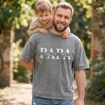 Personalised Dad Text Design Soft Distressed 100% Cotton T-shirt with 1-4 Names Daily Wear Father's Day Birthday Gift for Father
