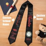 Stola di laurea ricamata unisex personalizzata con testo e foto Classe 2026 Regalo di laurea per laureati