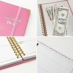 Personalized Butterfly Floral Cartoon Character 26-27 Planner Spiral A5 Notebook with Weekly Monthly Planner Pages Birthday Gift for Family Friends