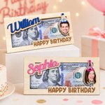 Personalisierte alles Gute zum Geburtstag hölzerne Geldhalter mit Namen und Nummer Geburtstag Geschenk für Freund Kind Familie