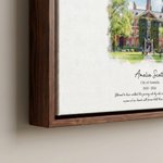 Personalised Watercolour Photo Canvas Prints with Name City Year and Text Home Decor Birthday Graduation Retirement Gift for Family