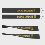 Ceinture noire Karaté Taekwondo personnalisée avec broderie de 1 à 4 lignes de texte - Cadeau d'anniversaire pour amateurs de Karaté et Taekwondo
