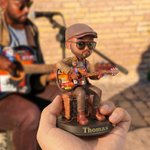 Personalizado 3D Personaje Foto Estatua Adorno con Base y Texto Decoración del Hogar Aniversario Cumpleaños Regalo para la Familia Amigo Guitarrista