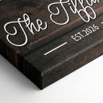 Signo personalizado de la familia textura de grano de madera impresiones en lienzo con el año Enviar desde EE.UU. Housewarming Cumpleaños Aniversario Regalo para la familia amigo