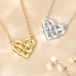 Personalised Intertwined Heart Pendant Necklace with 1-5 Engraved Names Mother's Day Birthday Anniversary Gift for Mom Grandma