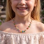 Personalizado estilo fresco primavera flor colorido nombre collar cumpleaños mejor amigo regalo para Besties adolescentes mujeres niñas