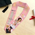 Personalized Class of 2026 Photo Collage Multicolour Graduation Stoles with Name and Text Loving Memorial Graduation Gift for Graduates