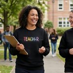 Personalised Multicolor Teacher Sweatshirt T-shirt Hoodie with Title and Surname Graduation Teacher Appreciation Gift for Teacher