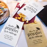 Set de 20 bolsas personalizadas de palomitas de maíz y galletas para fiestas de graduación, decoración para graduados y seniors
