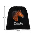 Personalisierte Steigbügelschoner mit eigenem Foto und Namen | Fleece | 2-teiliges Set | Sattelschutz | Reitsport Geburtstag Geschenk für Reiter