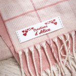 Étiquettes à coudre personnalisées avec nom et motif - Cadeau d'anniversaire pour amateurs de couture