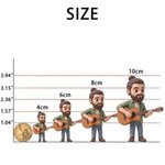 Personalizado 3D Personaje Foto Estatua Adorno con Base y Texto Decoración del Hogar Aniversario Cumpleaños Regalo para la Familia Amigo Guitarrista