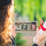 Personalised Graduation Cap Photo Wooden Money Holder with Name and Year Graduation Ceremony Party Gift for Graduates Classmates Friends