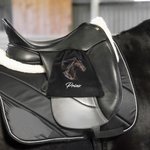 Personalisierte Steigbügelschoner mit eigenem Foto und Namen | Fleece | 2-teiliges Set | Sattelschutz | Reitsport Geburtstag Geschenk für Reiter