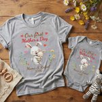 Camiseta y body para bebé personalizados de 100% algodón con nombre y diseño primer Día de la Madre regalo de cumpleaños para mujeres y bebés