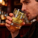 Golf de Oro Personalizado Nombre 10 oz Rock Whiskey Glass Old Fashioned Día del Padre Cumpleaños de regalo para el hombre Bartender Whisky Enthusiast Golf Lover
