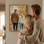 Personalized Oil Painting Style Photo Canvas Prints Ship from USA Housewarming Birthday Anniversary Gift for Family Friend