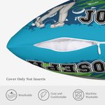 Funda de cojín personalizada con el nombre de un personaje de dibujos animados de golf para decoración del hogar Regalo de equipo para jugadores de golf