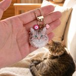 Personalized Paw Heart Bone Pet Photo Keychain with Initial Bag Charm Birthday Daily Decor Gift for Pet Owners Animal Lovers
