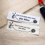 Étiquettes à coudre personnalisées avec nom et motif - Cadeau d'anniversaire pour amateurs de couture