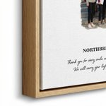 Personalised Team Group Photo Watercolor Style Canvas Prints with Text Message Board Wall Decor Team Graduation Gift for Coach Teacher