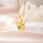 Personalisierte Geburtsstein Liebe Hochland Kuh Halskette Ohrringe Zierliche Schmuck täglich tragen Geburtstagsgeschenk für Frauen Hochland Kuh Liebhaber