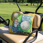 Funda de cojín personalizada con el nombre de un personaje de dibujos animados de golf para decoración del hogar Regalo de equipo para jugadores de golf