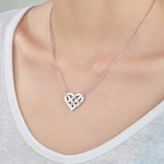 Personalised Intertwined Heart Pendant Necklace with 1-5 Engraved Names Mother's Day Birthday Anniversary Gift for Mom Grandma