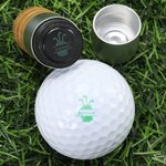 Gepersonaliseerde Golf Elementen Initiaal Ontwerp Golfbal Stempel met Naam en Blikken Opbergdoos Golf Accessoire Verjaardagsgeschenk voor Golfliefhebber Speler