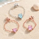 Anello personalizzato in argento con iniziali, da indossare tutti i giorni, regalo di compleanno per lei in estate.