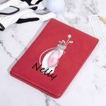 Personalized Bow Pink Design Golf Scorecard Holder with Name and Pencil Loop Golf Accessories Gift for Golf Lover Coach