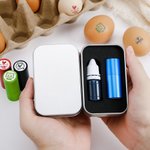 Personalized Chicken Design Name Safe Egg Stamp with Food Grade Ink and Box Birthday Gift for Family Farmer Breeder