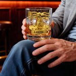 Golf de Oro Personalizado Nombre 10 oz Rock Whiskey Glass Old Fashioned Día del Padre Cumpleaños de regalo para el hombre Bartender Whisky Enthusiast Golf Lover