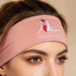 Personalized Pilates Poses Pattern Embroidery Sweat-Proof Headband with Name Fitness Use Birthday Sport Gift for Yoga Lover Pilates Lover