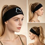 Personalized Pilates Poses Pattern Embroidery Sweat-Proof Headband with Name Fitness Use Birthday Sport Gift for Yoga Lover Pilates Lover