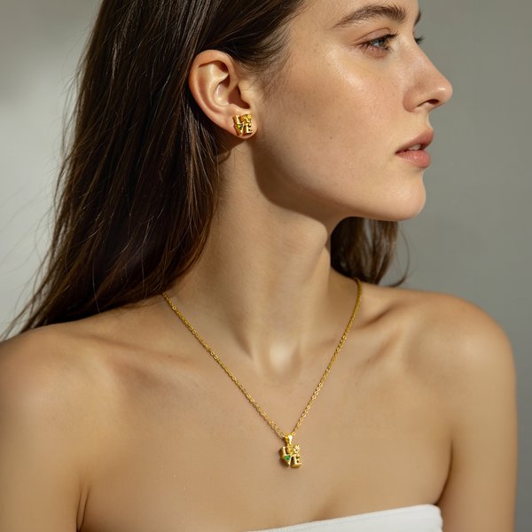 Personalisierte Geburtsstein Liebe Hochland Kuh Halskette Ohrringe Zierliche Schmuck täglich tragen Geburtstagsgeschenk für Frauen Hochland Kuh Liebhaber