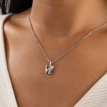 Personalisierte Geburtsstein Liebe Hochland Kuh Halskette Ohrringe Zierliche Schmuck täglich tragen Geburtstagsgeschenk für Frauen Hochland Kuh Liebhaber