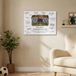Personalised Team Group Photo Watercolor Style Canvas Prints with Text Message Board Wall Decor Team Graduation Gift for Coach Teacher