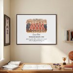 Personalised Team Group Photo Watercolor Style Canvas Prints with Text Message Board Wall Decor Team Graduation Gift for Coach Teacher