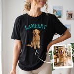 Personalized Pet Photo Multicolour Adult T-shirt Sweatshirt with Name Daily Wear Pet Party Birthday Gift for Pet Owner Lover
