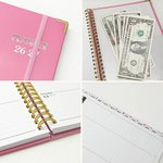 Planificador personalizado con espiral A5 papel diseño de mariposa y personaje de dibujos animados 2026 y 2027 regalo de cumpleaños para familia