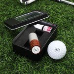 Gepersonaliseerde Golf Elementen Initiaal Ontwerp Golfbal Stempel met Naam en Blikken Opbergdoos Golf Accessoire Verjaardagsgeschenk voor Golfliefhebber Speler