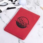 Portatarjetas de puntuación de golf personalizado de cuero PU con inicial y nombre grabado regalo de cumpleaños para hombres y amantes del golf