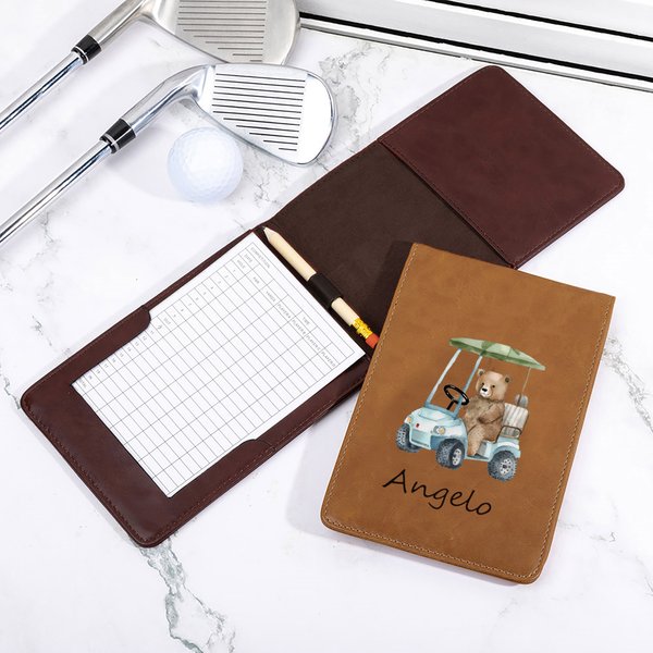 Personalized Multi-Color Golf Scoring Card Holder with Name Birthday Gift for Golf Lovers